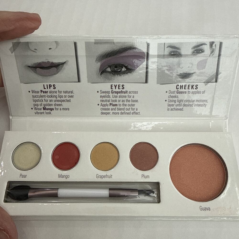 Sheer Cover Studio NEW Lips Eyes Cheek Palette DISCONTINUED Grapefruit & Plum